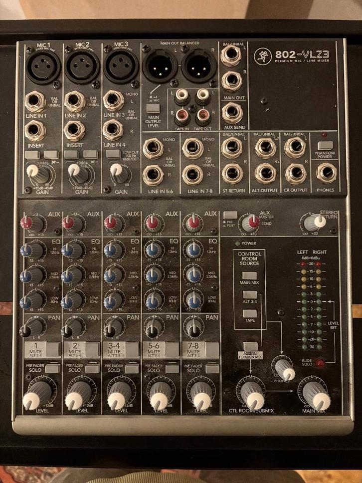 Mackie mengpaneel 802 VLZ3, Muziek en Instrumenten, Mengpanelen, Gebruikt, 5 tot 10 kanalen, Microfooningang, Ophalen