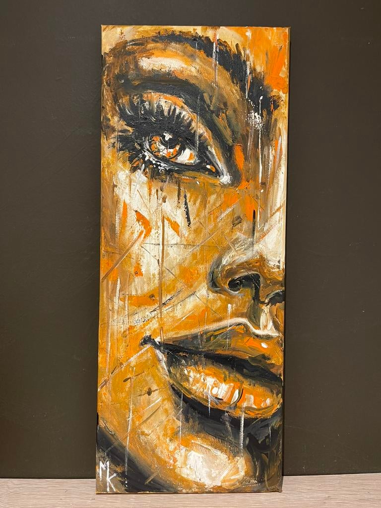 Origineel modern schilderij Mk Art, Ophalen of Verzenden