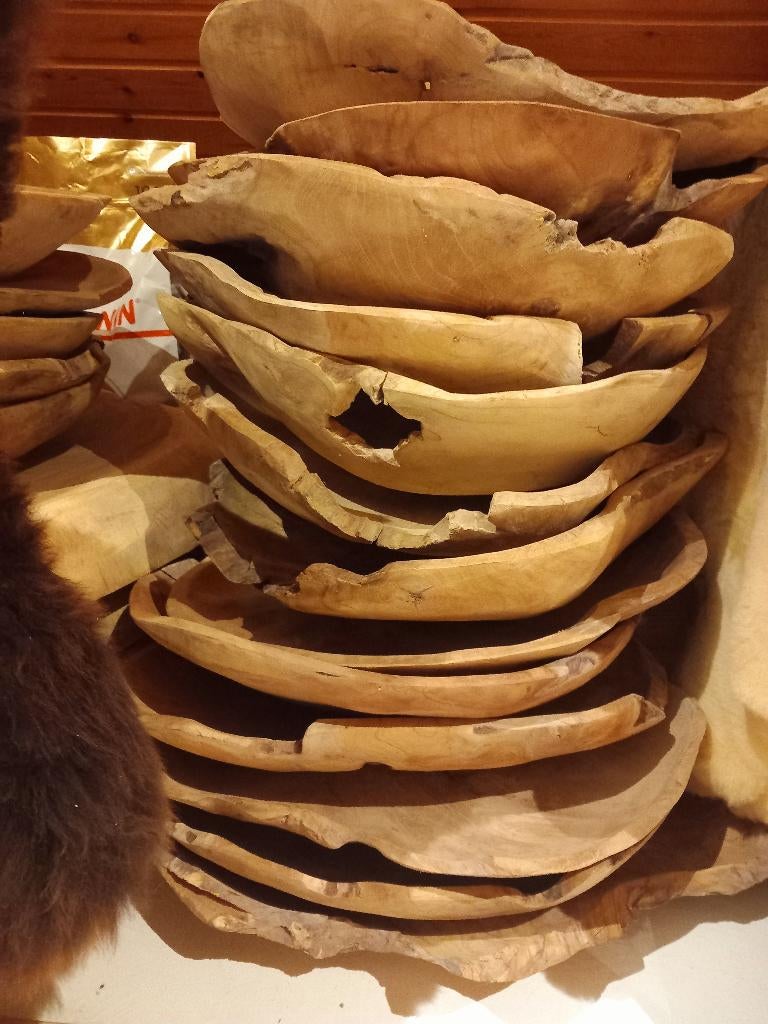 Teakschalen in verschillende afmetingen aan de beste prijs, Ophalen of Verzenden, Nieuw, Hout
