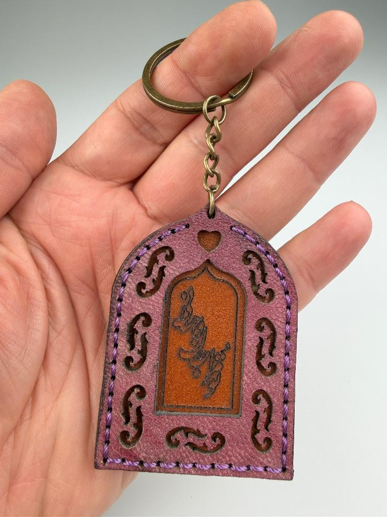 Porte-clés en cuir de chèvre véritable, fait main, Enlèvement ou Envoi, Neuf