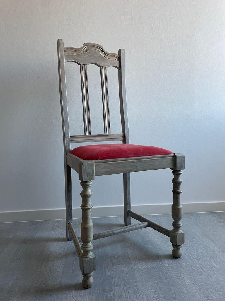 6 chaises en bois de chêne, Antiquités & Art, Enlèvement