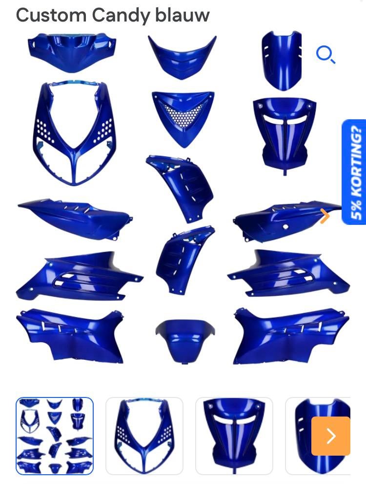 GEZOCHT! Candy blue kappenset voor speedfight 2, Vélos & Vélomoteurs, Enlèvement, Comme neuf