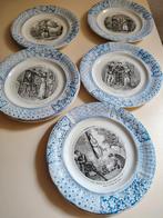 Oude Sarreguemines borden Jeanne d’Arc serie – 8 stuks, Antiek en Kunst, Ophalen