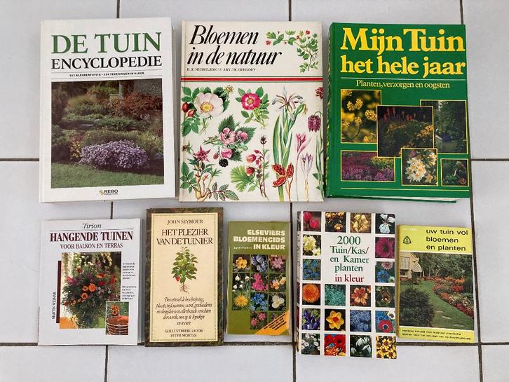 Lot boeken over tuinieren, bloemen, planten, e.a. (ook apart, Boeken, Natuur, Zo goed als nieuw, Bloemen, Planten en Bomen, Ophalen of Verzenden