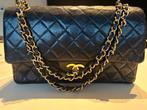 Chanel classic double flap bag, Ophalen, Gebruikt, Blauw, Schoudertasje