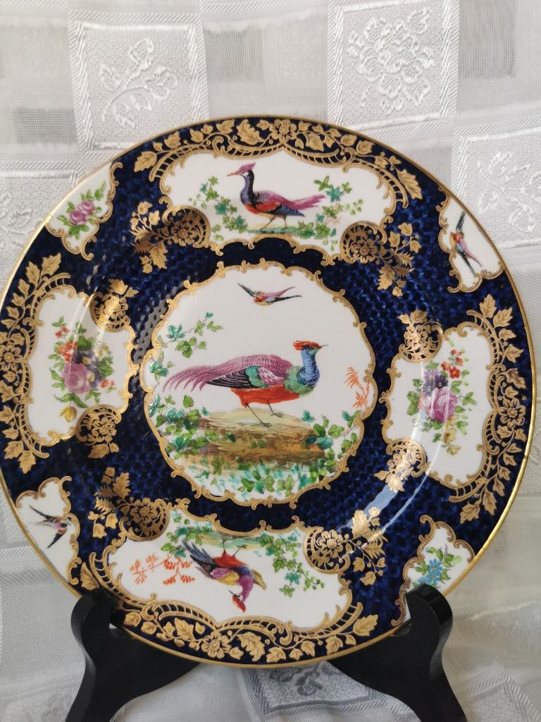 Prachtig decoratief bord met exotische vogels., Ophalen of Verzenden