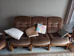 Vintage salon 2x 1 zit - 1x3 zit, Huis en Inrichting, Ophalen, Gebruikt, Driepersoons, Rechte bank