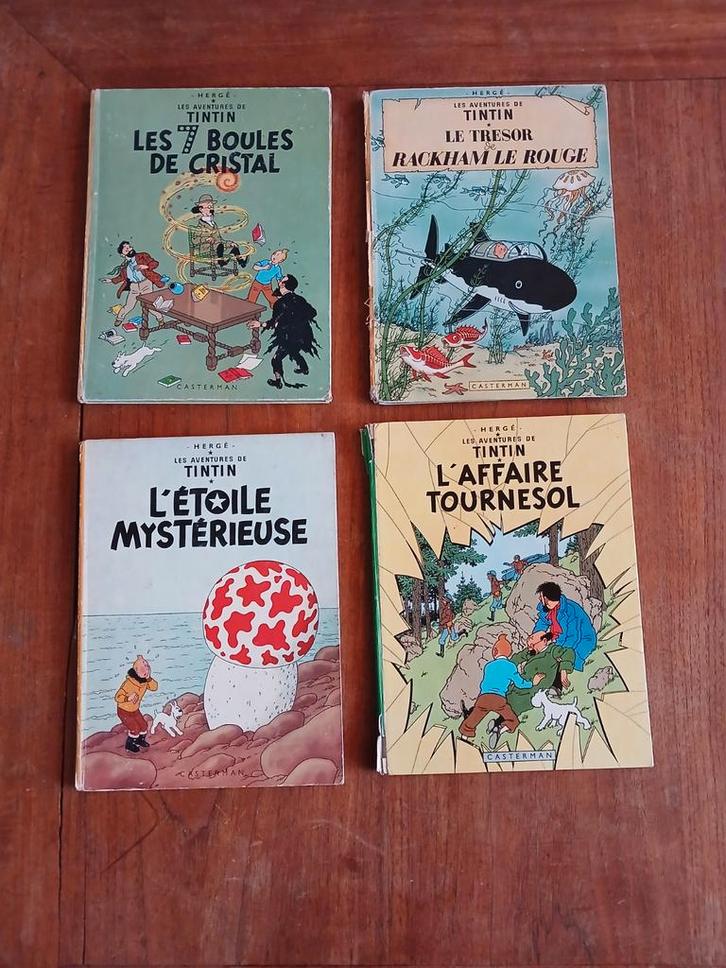4 BD ancienne Tintin, Livres, BD, Utilisé, Plusieurs BD, Enlèvement ou Envoi