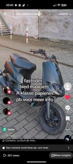 Zip fastrider 70cc Dr 19pwk met kappe schade a klasse, Fietsen en Brommers, Scooters | Piaggio, Ophalen of Verzenden, Zip