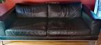 ZETELS: 2 ZIT EN 3 ZIT ZWART LEDER, Maison & Meubles, Canapés | Salons, Enlèvement, Utilisé, Quatre personnes ou plus, Cuir
