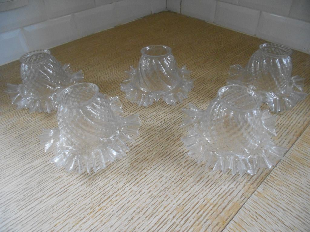 Kroonluchter: lampenkap, glazen kap, lamp. IIII, Antiek en Kunst, Antiek | Verlichting, Ophalen of Verzenden