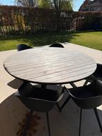 Bristol Tuintafelset met 8 stoelen en ronde tafel 2 meter, Enlèvement, Utilisé, Rond, Bois