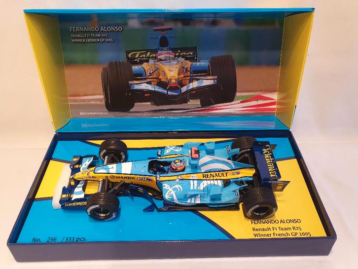 Fernando Alonso Renault R25 2005 Francia Minichamps 1:18, Hobby & Loisirs créatifs, Voitures miniatures | 1:18, Neuf, Voiture