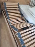 Sommier à lattes électrique double, 140 cm, Enlèvement, Utilisé, Sommier
