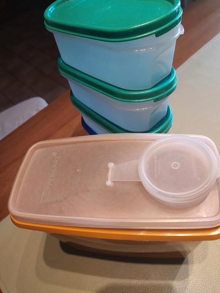 5 ruimtespaarders van tupperware, Maison & Meubles, Cuisine| Tupperware, Enlèvement