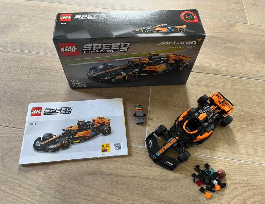Lego speed champions: 76919 Mclaren F1, Lego, Compleet, Zo goed als nieuw, Complete set