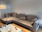 Canapé gris en tissu (3,60 m de long), Maison & Meubles, Enlèvement, Utilisé, Tissus, Contemporain
