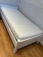 Lit en bois, sommier lattoflex, ,matelas, table de nuit, Maison & Meubles, 90 cm, Une personne, Enlèvement, Utilisé