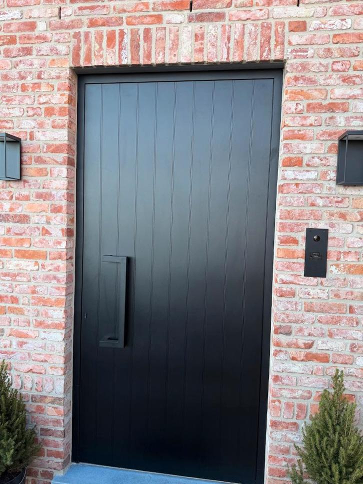 Reynaers aluminium voordeur Masterline 8 Hi – Zwart, Doe-het-zelf en Bouw, Deuren en Vliegenramen, Zo goed als nieuw, Buitendeur