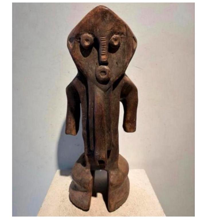 Statue ancienne en bois Legal Congo 1940-50 + certificat, Antiquités & Art, Art | Art non-occidental, Enlèvement ou Envoi