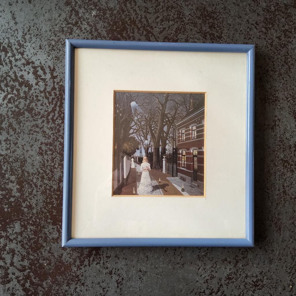 Reproduktie 1962 Paul Delvaux, Antiquités & Art, Enlèvement ou Envoi