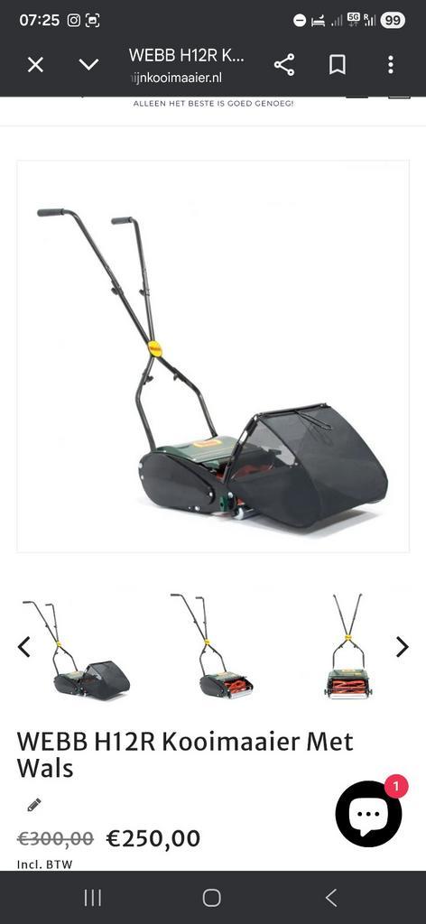 Webb Kooimaaier nu met 50€ Korting!, Tuin en Terras, Grasmaaiers, Ophalen of Verzenden