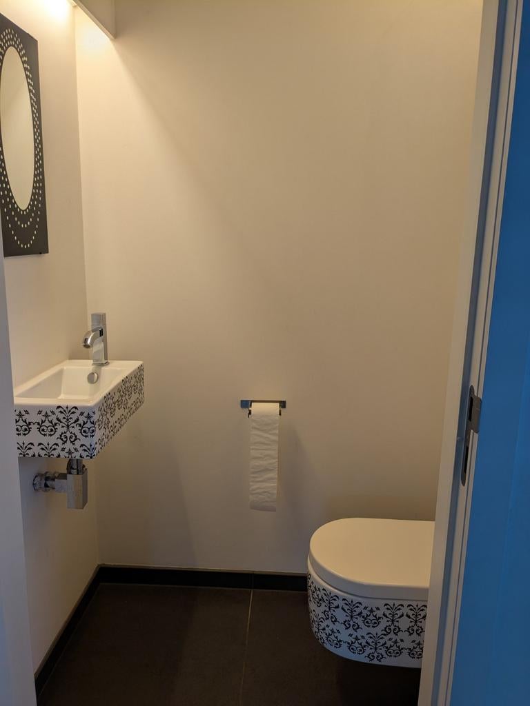 Wc + wastafel + spiegel, Bricolage & Construction, Sanitaire, Enlèvement, Lavabo