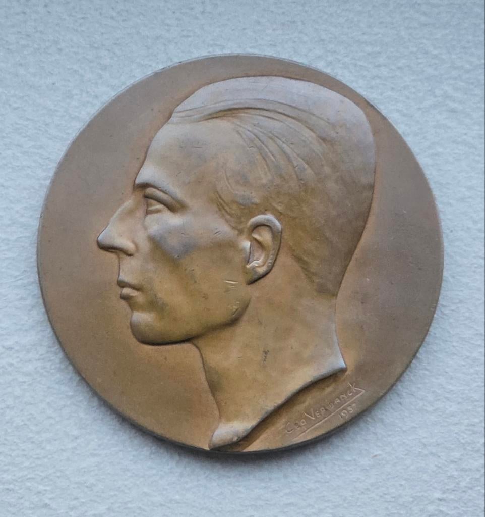 médaille Prince Charles, Régent de Belgique (Geo Verbanck), Enlèvement ou Envoi, Bronze