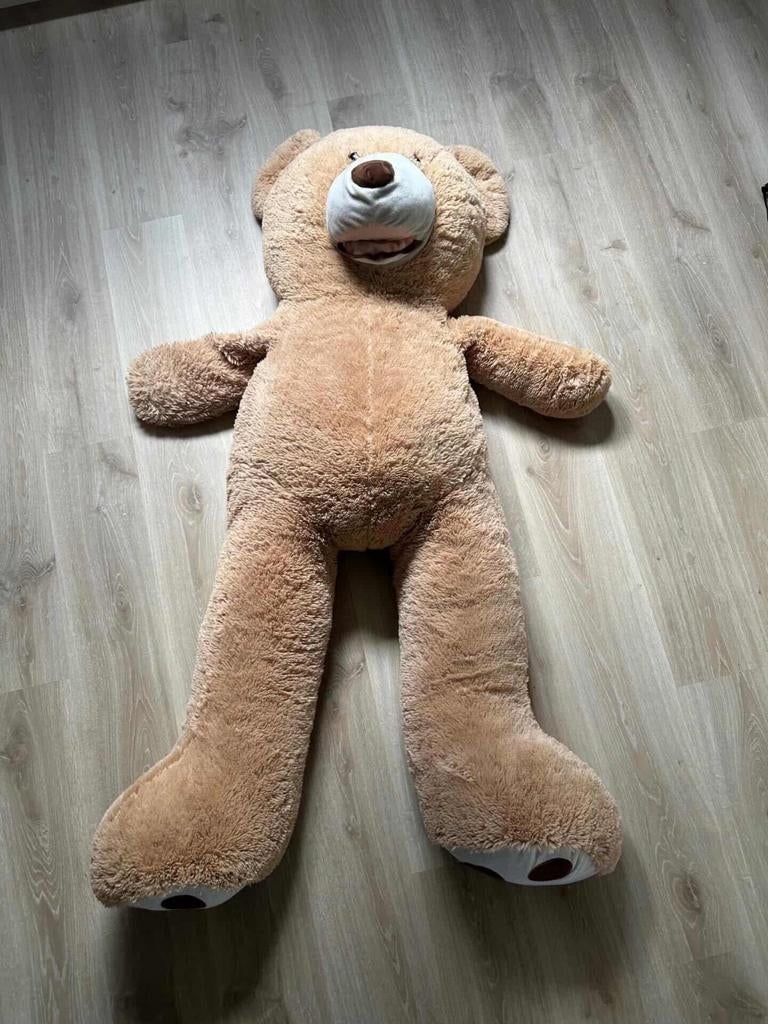 Grote teddybeer  – alpaca wol – super zacht, Verzamelen, Beren en Cherished Teddies, Stoffen beer, Ophalen of Verzenden