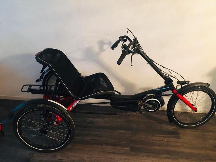 Vélo tricycle allongé électrique Hase Trigo Up, Vélos & Vélomoteurs, Vélos | Tricycles, Comme neuf, Enlèvement ou Envoi