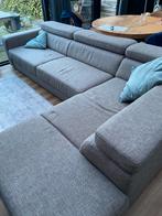 Hoeksalon, bruin/grijs. 3 meter op 2 meter ), Huis en Inrichting, Zetels | Complete zithoeken, Ophalen, Gebruikt, Stof