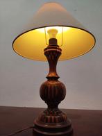 Mooi vintage klassieke tafellamp met ingelegd mozaïekpatroon, Gebruikt, 50 tot 75 cm, Klassiek, Ophalen of Verzenden