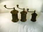 3 antieke koffiemolens “model G 1-3” van Peugeot frères, Ophalen of Verzenden