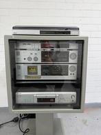 Akai stereo installatie in cube meubel kubus vintage, Ophalen, Zo goed als nieuw, Cassettedeck, Sony