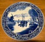 Set van 14 borden Boch Delft boot en windmolen landschap, Ophalen of Verzenden