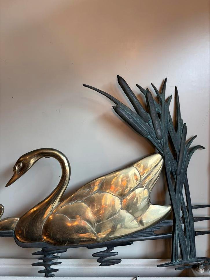 Vintage massief messing wanddecoratie, Antiek en Kunst, Antiek | Brons en Koper, Ophalen