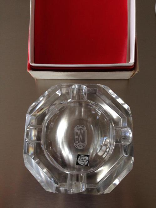 Vintage kristallen asbak nieuw in doos jaren 50, Antiek en Kunst, Antiek | Glaswerk en Kristal, Ophalen of Verzenden