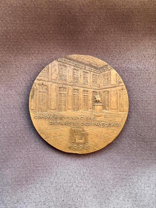 Bronzen medaille Bank van Parijs en Nederland 1972, Postzegels en Munten, Penningen en Medailles, Brons, Ophalen