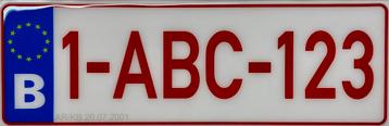 Plaque d’immatriculation autocollante beschikbaar voor biedingen