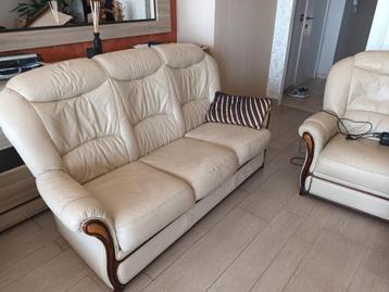 Siège (3 places et 1 place), 150 à 200 cm, Enlèvement, Utilisé, Cuir