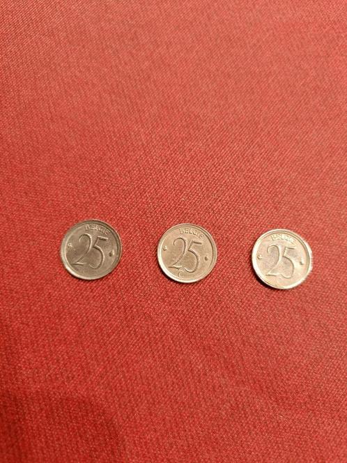 België. 25 cent van 1967 + 1968 ( x2 )., Postzegels en Munten, Munten | België, Losse munt, Ophalen of Verzenden