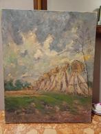 SCHILDERIJ M.VAN DEN BEMPT "Het hooi"  50x40, Antiek en Kunst, Kunst | Schilderijen | Klassiek, Ophalen of Verzenden