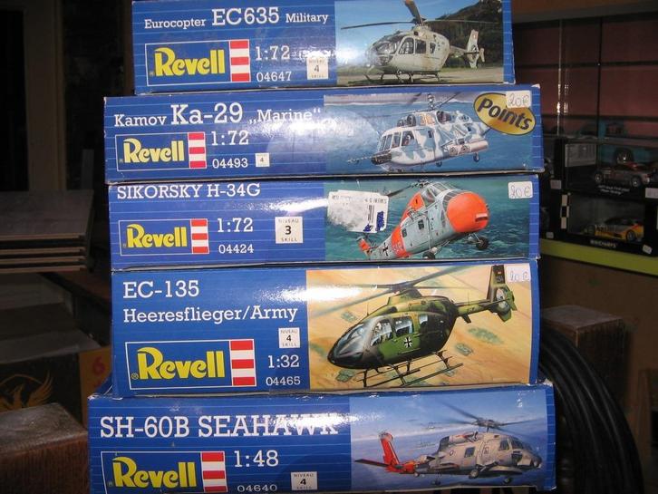 lot revelbouwdozen van helicopters, Hobby en Vrije tijd, Modelbouw | Vliegtuigen en Helikopters, Nieuw, Helikopter, Revell, Ophalen of Verzenden