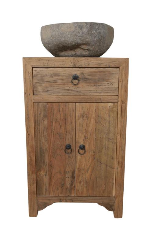 Landelijk toiletkastje + lavabo, Huis en Inrichting, Badkamer | Badkamermeubels, Nieuw, Wastafelkast, Minder dan 100 cm, Minder dan 50 cm