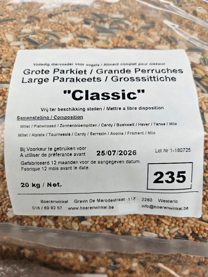 vogelvoer aan scherpe prijzen voor parkieten kanaries enz.., Animaux & Accessoires, Oiseaux | Cages & Volières, Neuf, Volière