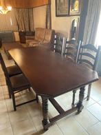 Eiken eettafel met 6 stoelen, Huis en Inrichting, Complete eetkamers, Ophalen, Zo goed als nieuw