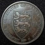 Jersey 1/12 shilling, 1877 Victoria, Ophalen of Verzenden, Losse munt, Overige landen