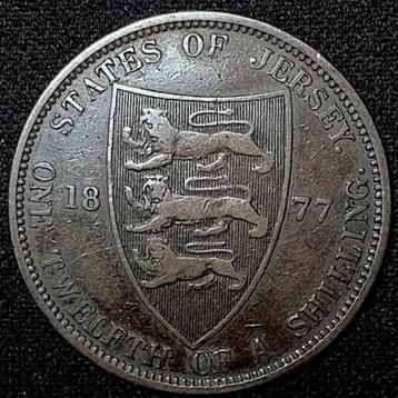 Jersey 1/12 shillings, 1877 Victoria
