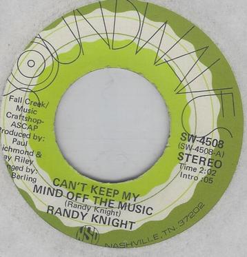 Randy Knight – Can't keep my mind off the music beschikbaar voor biedingen
