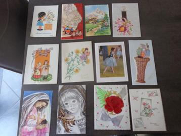 17 anciennes cartes postales pour fêtes diverses beschikbaar voor biedingen